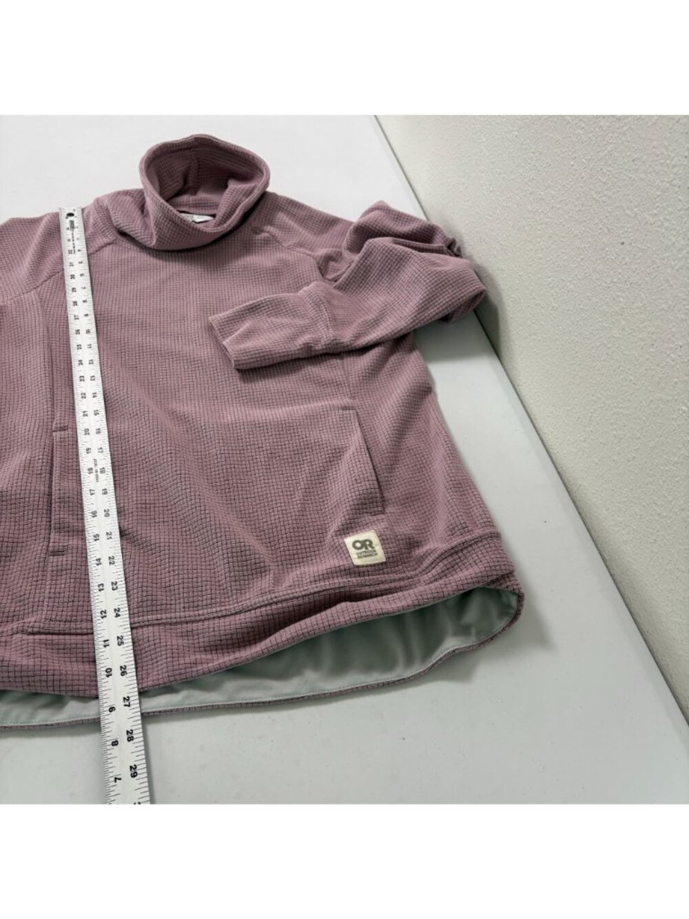 Outdoor Research Trail Mix Cowl Pullover Womens M Pink Waffle Fleece Hiking - Picture 8 of 11